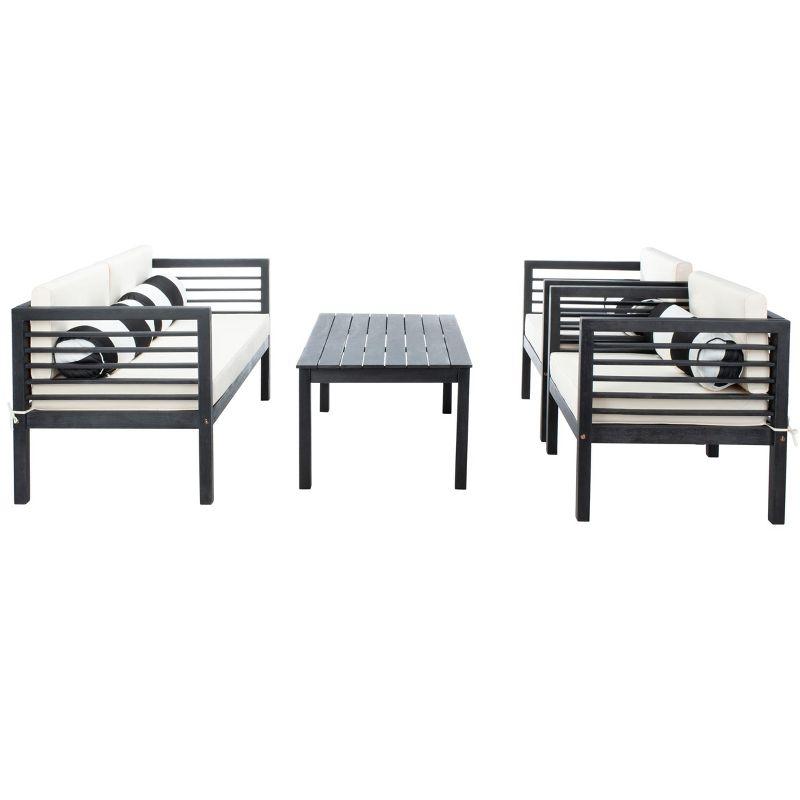 Wade Logan® Arlethe Wood 4 - Person Patio Conversation Sets with Cushions