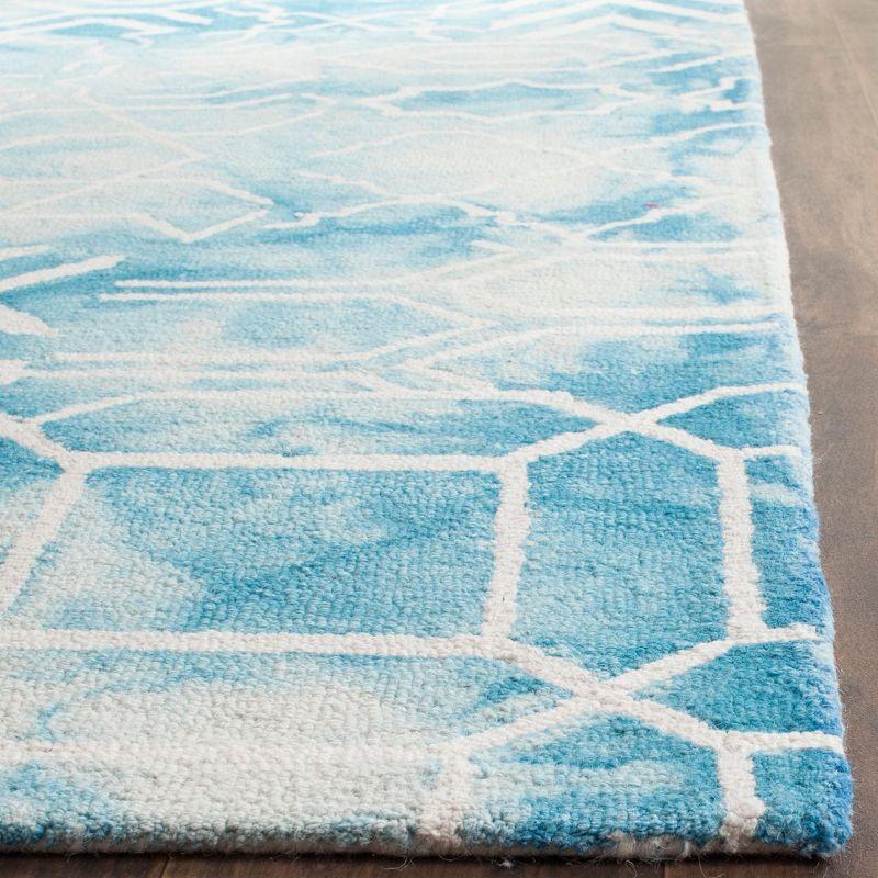 Handmade Luxe Blue Wool 8' x 10' Tufted Rectangular Rug