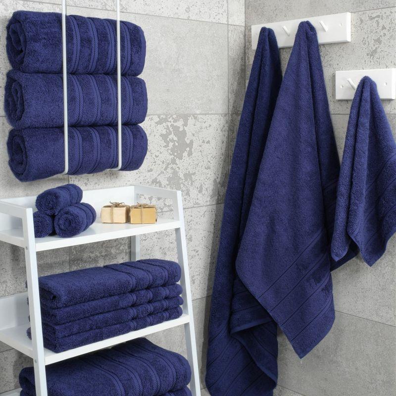 American Soft Linen 100% Cotton Luxury Turkish 4 Piece Bath Towel Set, 27x54 inches Soft Quick Dry Bath Towels for Bathroom