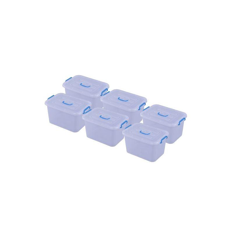 Basicwise Large Clear Storage Container With Lid and Handles