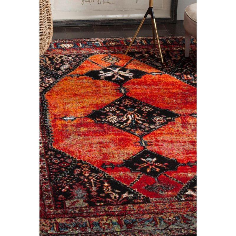 Vintage Hamadan VTH217 Power Loomed Indoor Area Rug - Orange/Multi - 5'3"x7'6" - Safavieh