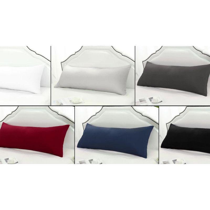 PiccoCasa Long Soft 90 Gsm Microfiber Zipper Closure Body Pillowcases