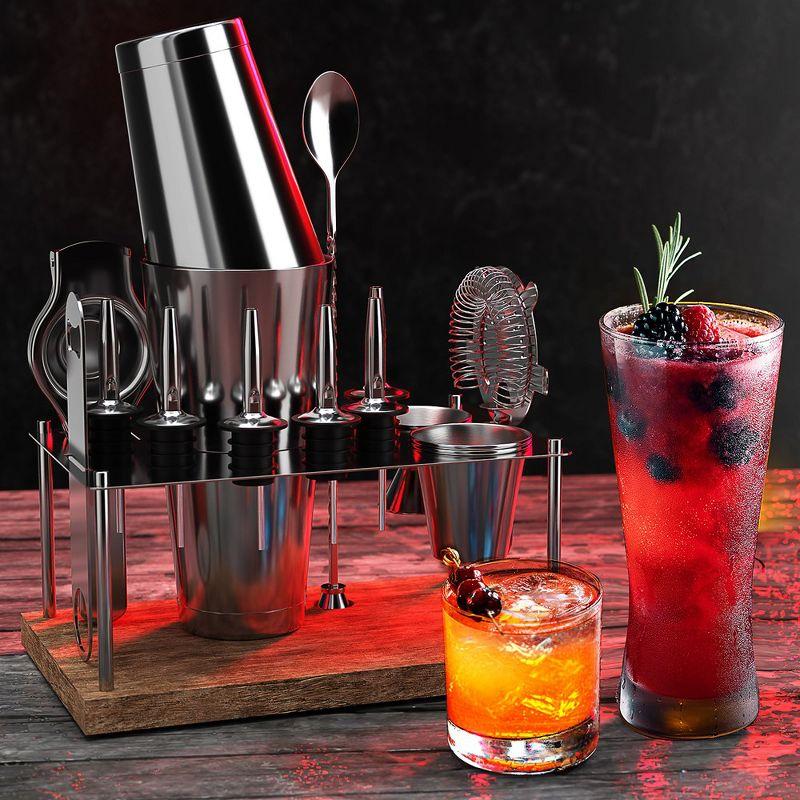 JoyTable Bar Set Cocktail Shaker Set, Stainless Steel Bartender Kit, Cocktail Set with Bar Tools