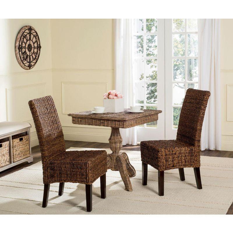 Avita 18''H Wicker Dining Chair (Set of 2) - Brown - Safavieh