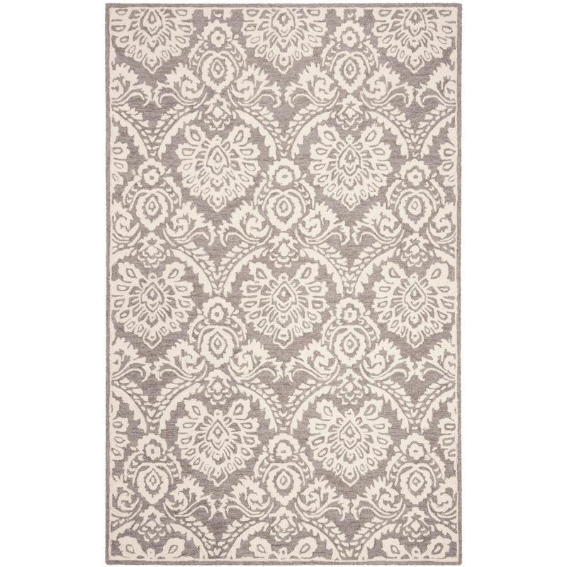 Tansy Handmade Wool Ivory/Gray Rug