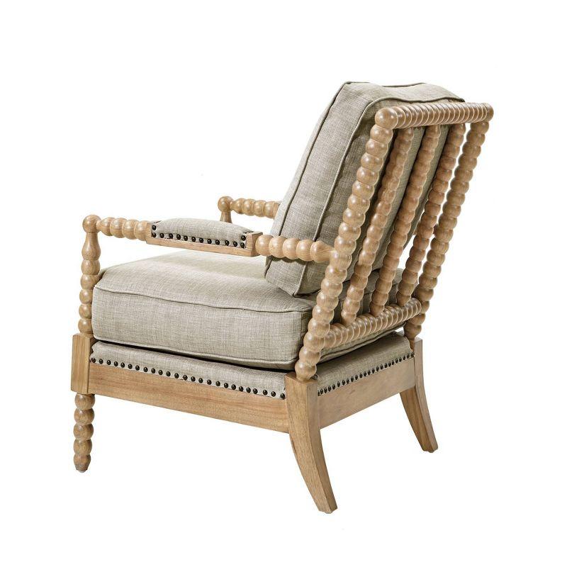 Madison Park Lyla Accent Chair Beige: Upholstered, Plywood Frame, Removable Cushions