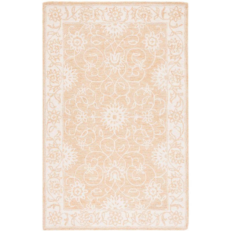 Jardin JAR601 Hand Tufted Accent Rug - Yellow/Ivory - 3'x5' - Safavieh