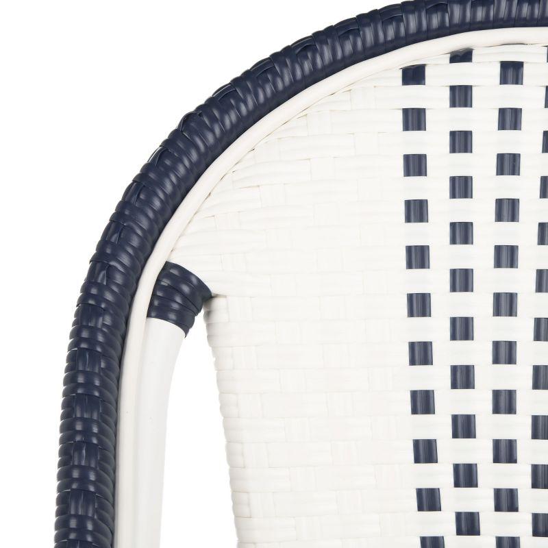 Zoya Chair (Set Of 2) - Indoor/Outdoor - PAT4037 - Blue/White - Safavieh