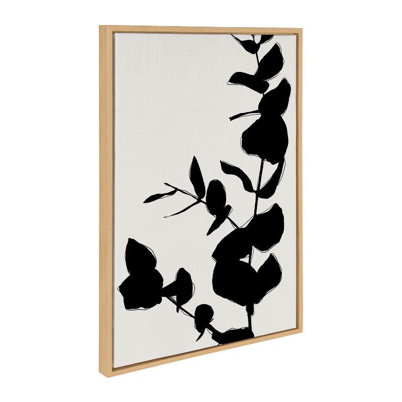 Natural Minimalist Botanical Canvas Art with Polystyrene Frame, 23x33