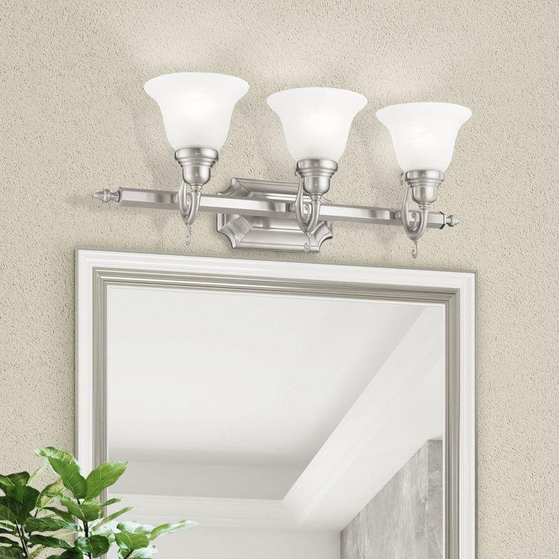 Livex Lighting French Regency 3 - Light Vanity in  Brushed Nickel