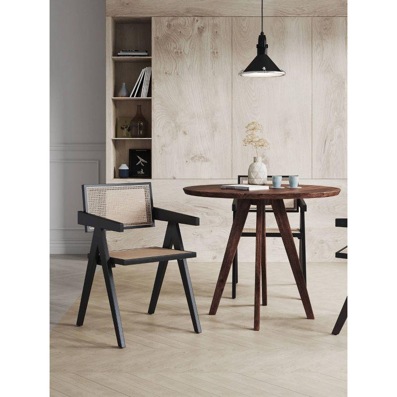 Winston Porter Hamlet 18.11'' H Ash Solid Wood Cane Back Armchair