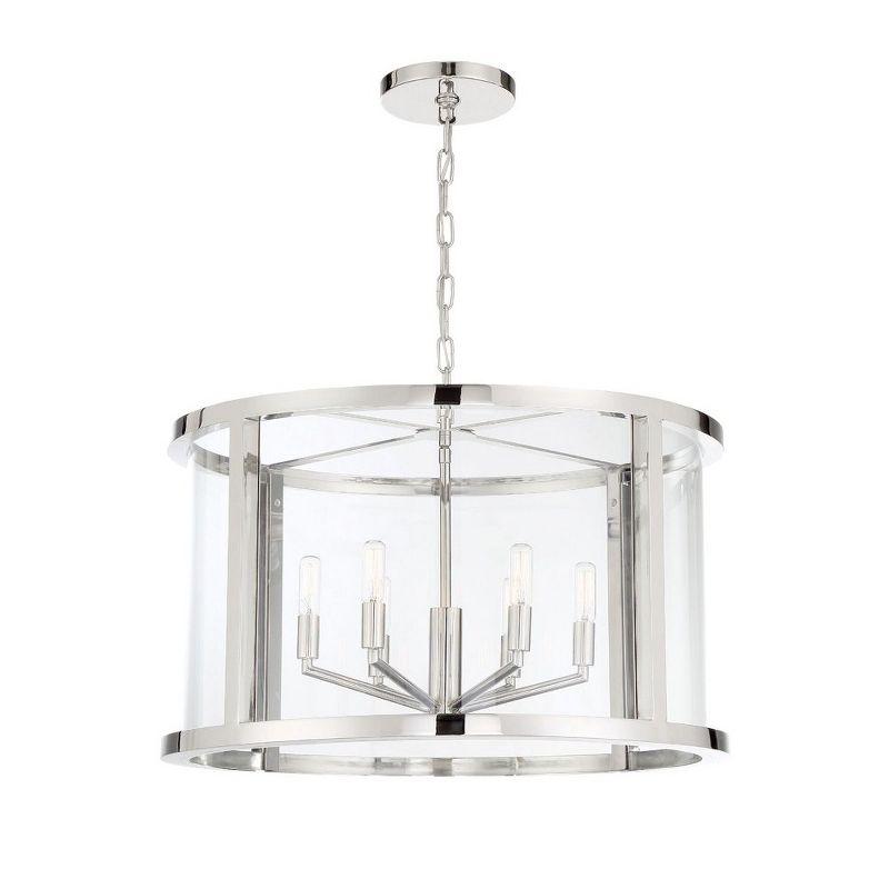 Crystorama Lighting Devon 6 - Light Chandelier in  Polished Nickel