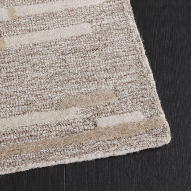 Martha Stewart Martha Stewart 300 Hand Tufted Wool/Cotton with Latex Abstract Rug in Brown/Beige