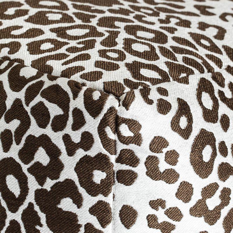 Amur Casual 19" Brown & Ivory Jacquard Pouf