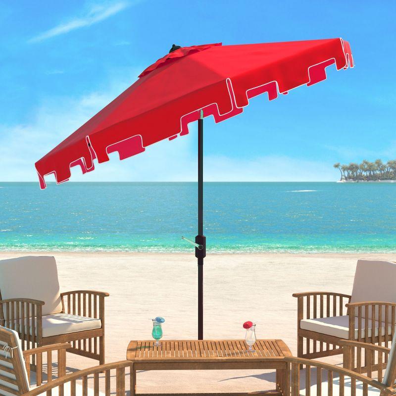 Zimmerman 11Ft Red Polyester Market Patio Umbrella