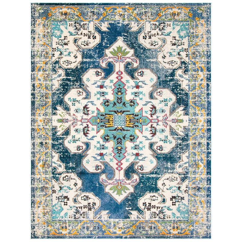 Madison MAD452 Power Loomed Indoor Area Rug - Navy/Grey - 9'x12' - Safavieh