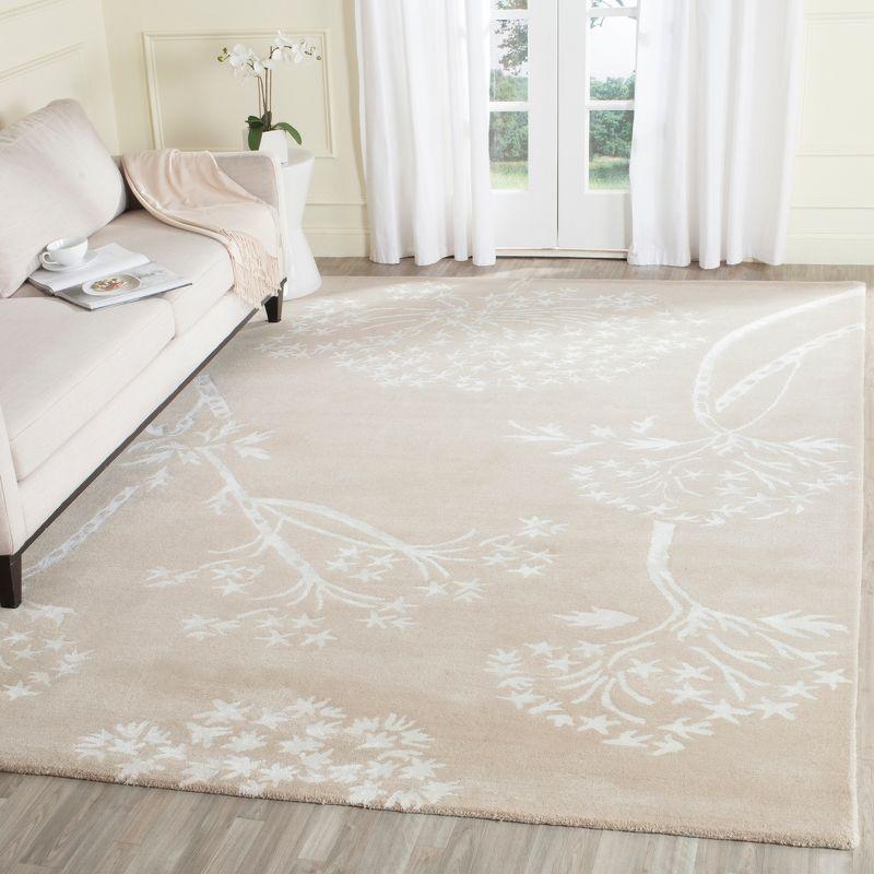 Sand and Ivory Hand-Tufted Wool 8' x 10' Area Rug