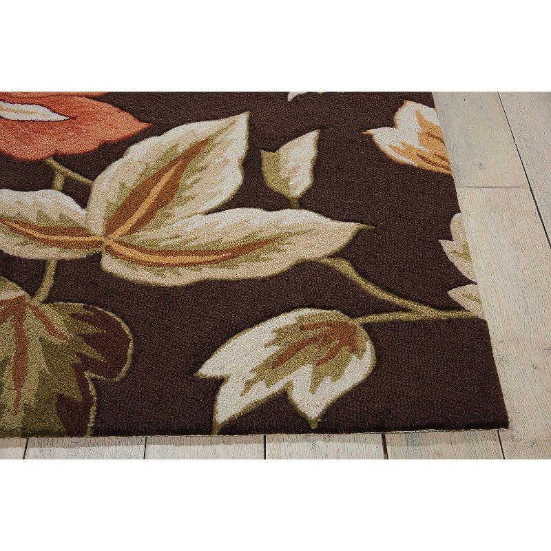 Handmade Tufted Brown Synthetic 4' x 6' Easy-Care Rug