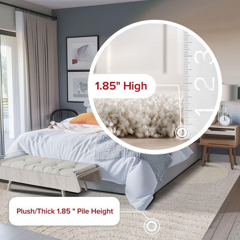 Nuloom Gloria Abstract 6'7"x9' Shag Indoor Area Rug for Living Room Bedroom Dining Room Nursery, Beige