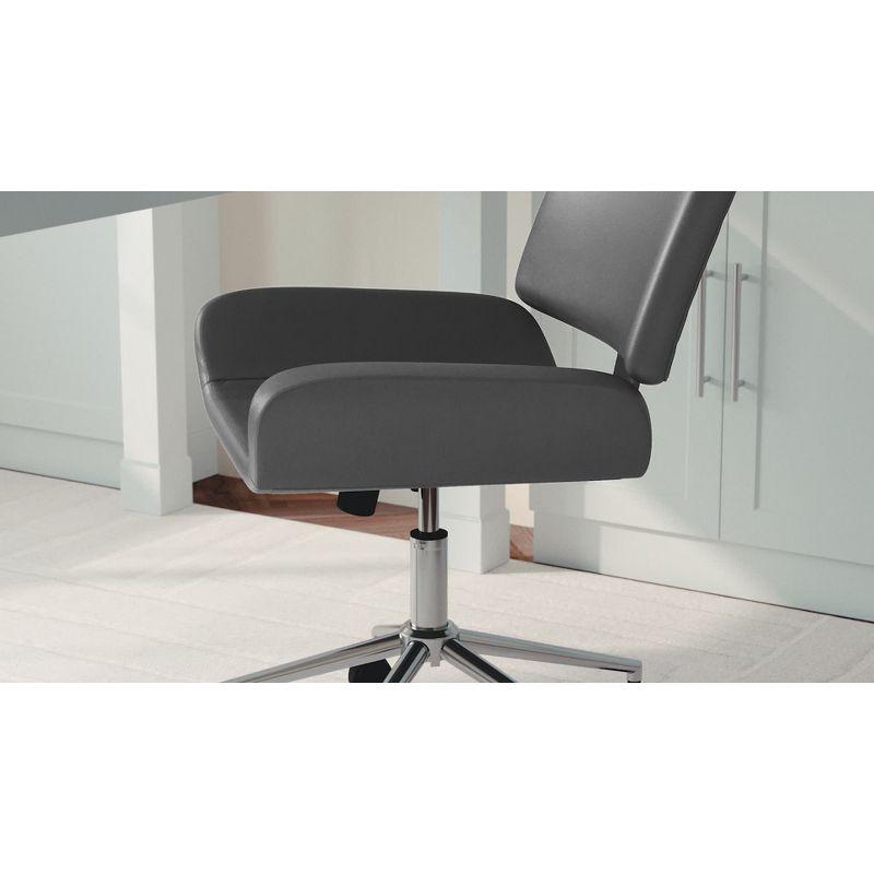 Hargrove Martha Stewart Upholstered Armless Swivel Home Office Chair