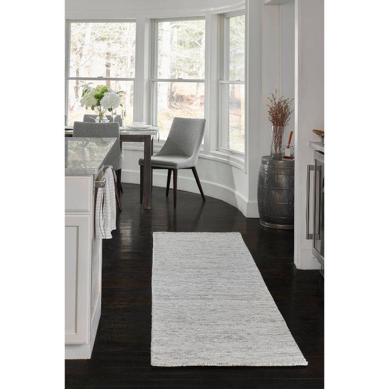 Momeni 5'x8' James Solid Handtufted Area Rug Light Gray: Wool, Low Pile, Rectangle, Indoor, Vacuum Care