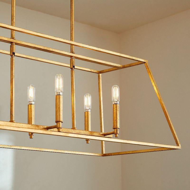 Quorum Lighting Gabriel 6-Light Gold Leaf Linear Pendant