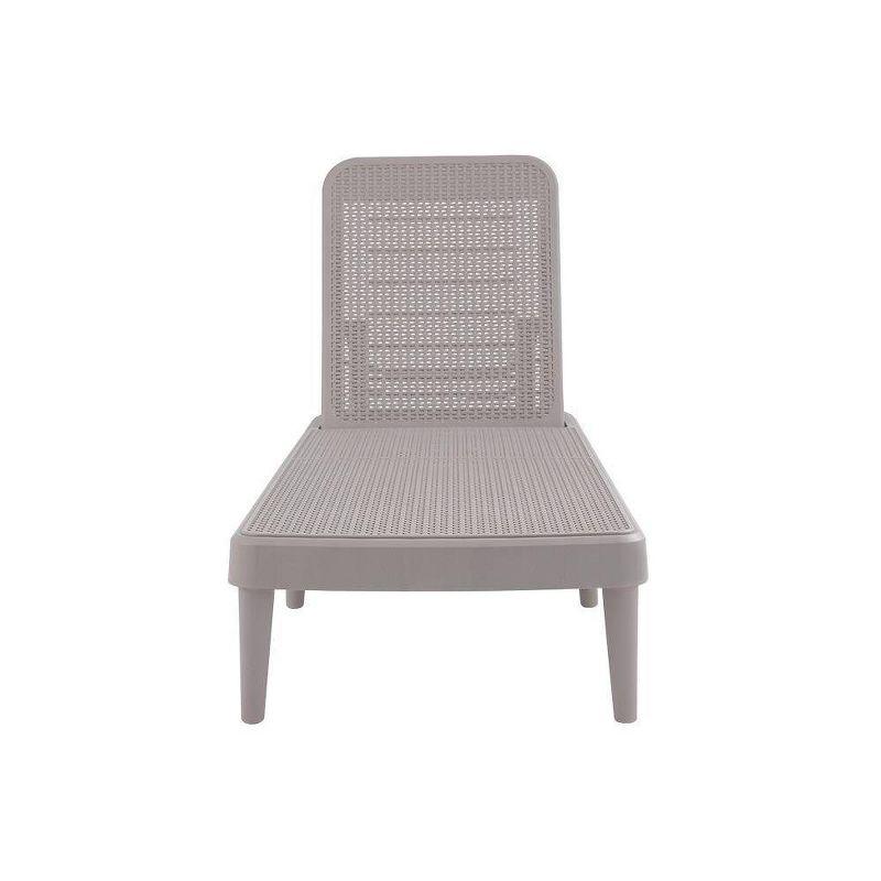 Lagoon Gray Resin Rattan Chaise Lounge