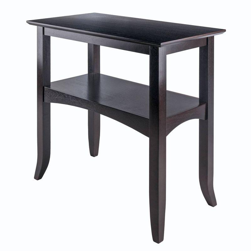 Transitional Camden Solid Wood Rectangular Console Table with Storage in Coffee Finish