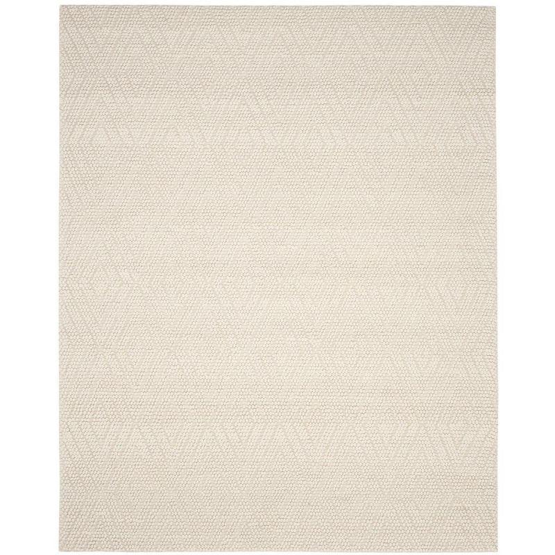 Ivory Elegance Hand-Tufted Wool Rectangular Rug 9' x 12'