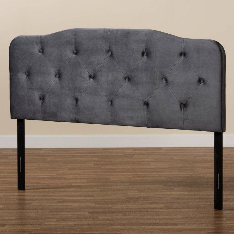 Gregory Velvet Fabric Upholstered Headboard - Baxton Studio