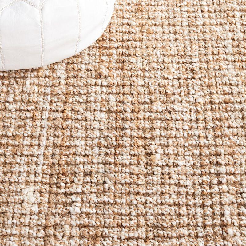 Natural Ivory Handwoven Wool 3' x 5' Area Rug