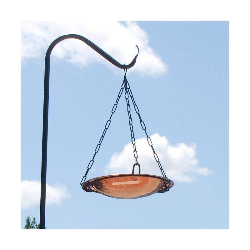 Hammered Copper Hanging Birdbath