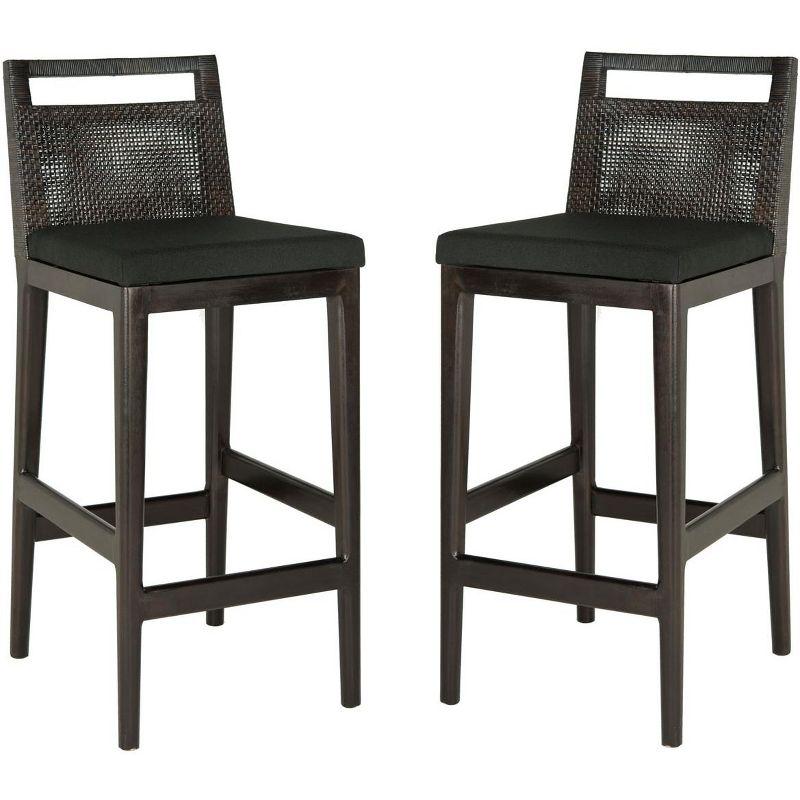 Darin Bar Stool - SEA4015 - Dark Brown/Black - Safavieh