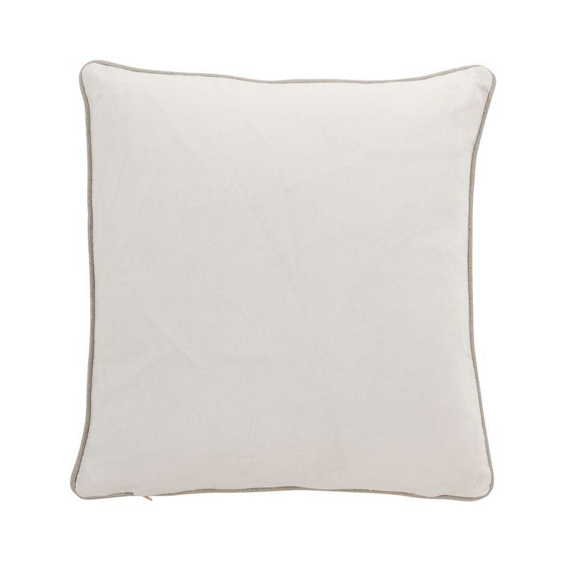 Saro Lifestyle Poly-Filled Embroidered Throw Pillow With Flower Design, Gold, 18" x 18"