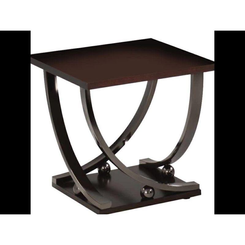 ACME Isiah End Table in Black Nickel 80357