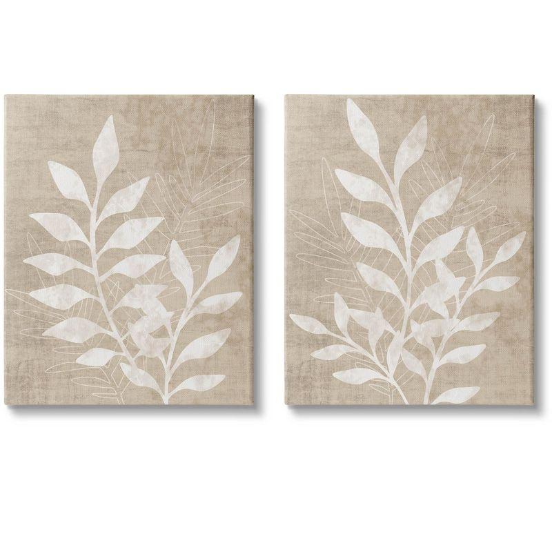 Stupell Industries " Boho Botanical Leaf Silhouette " by Natalie Carpentieri 2 - Pieces