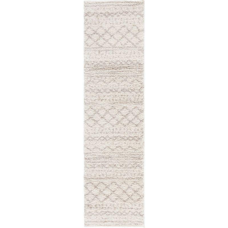 Arizona Shag ASG741 Power Loomed Indoor Runner Rug - Ivory/Beige - 2'3"x10' - Safavieh