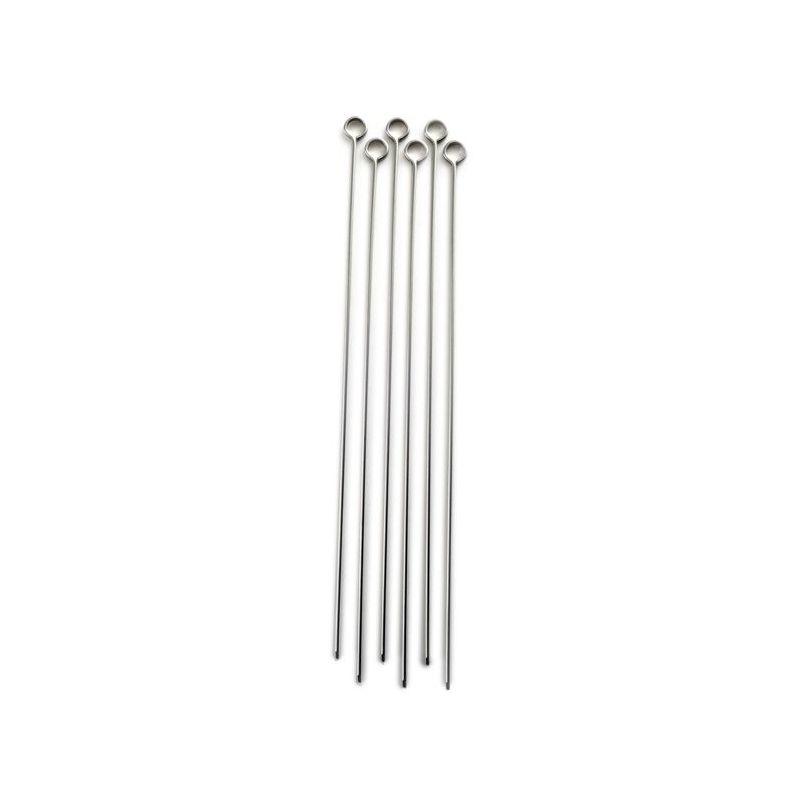 Norpro Stainless Steel 12-Inch Barbeque Skewers, Set of 6
