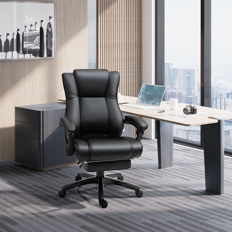 Black High Back Leather Swivel Executive Office Chair