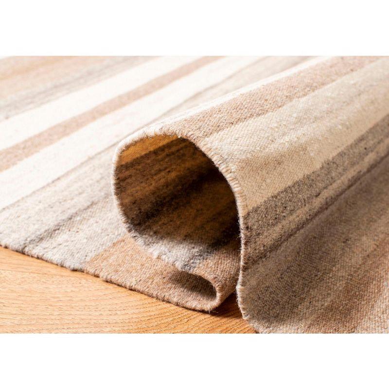 Dhurries DHU631 Hand Woven Flat Weave Area Rug Natural / Camel 4' X 6' - Safavieh.