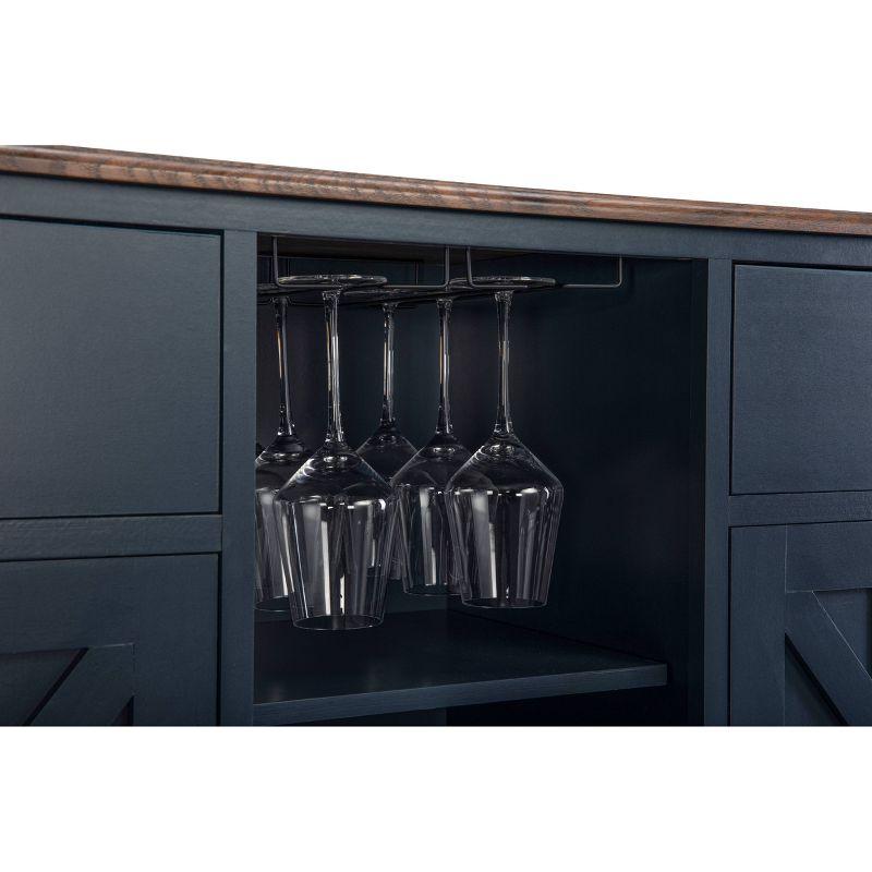 47" Wood Bar Cabinet with Brushed Nickel Knobs - Home Essentials