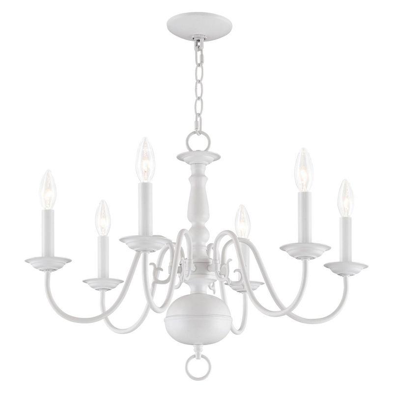 Livex Lighting Williamsburgh 6 - Light Chandelier in  White