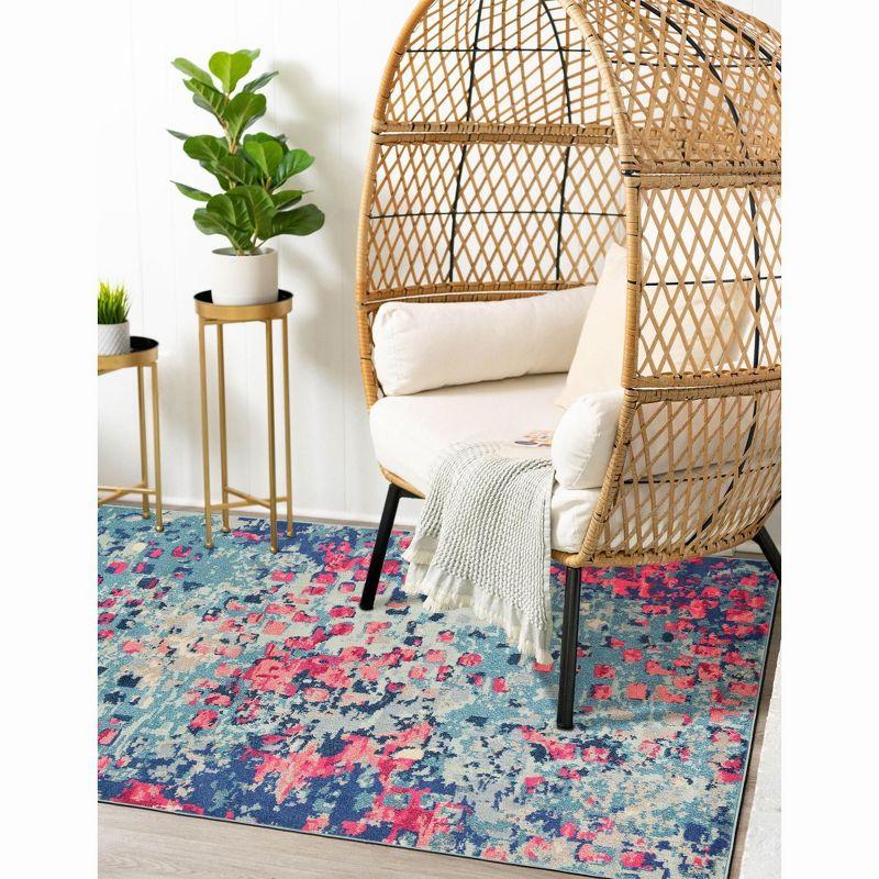 Unique Loom 3' 3 x 5' 3 Jardin Ivy Blue Area Rug