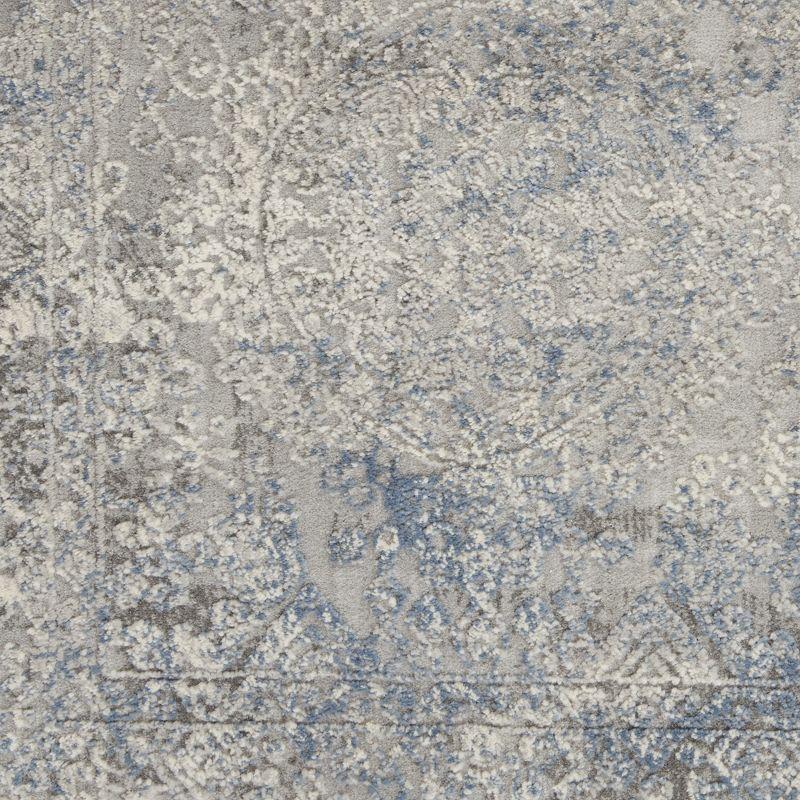 Nourison Rustic Textures Vintage Persian Indoor Area Rug Ivory Light Blue 5'3" x 7'3"