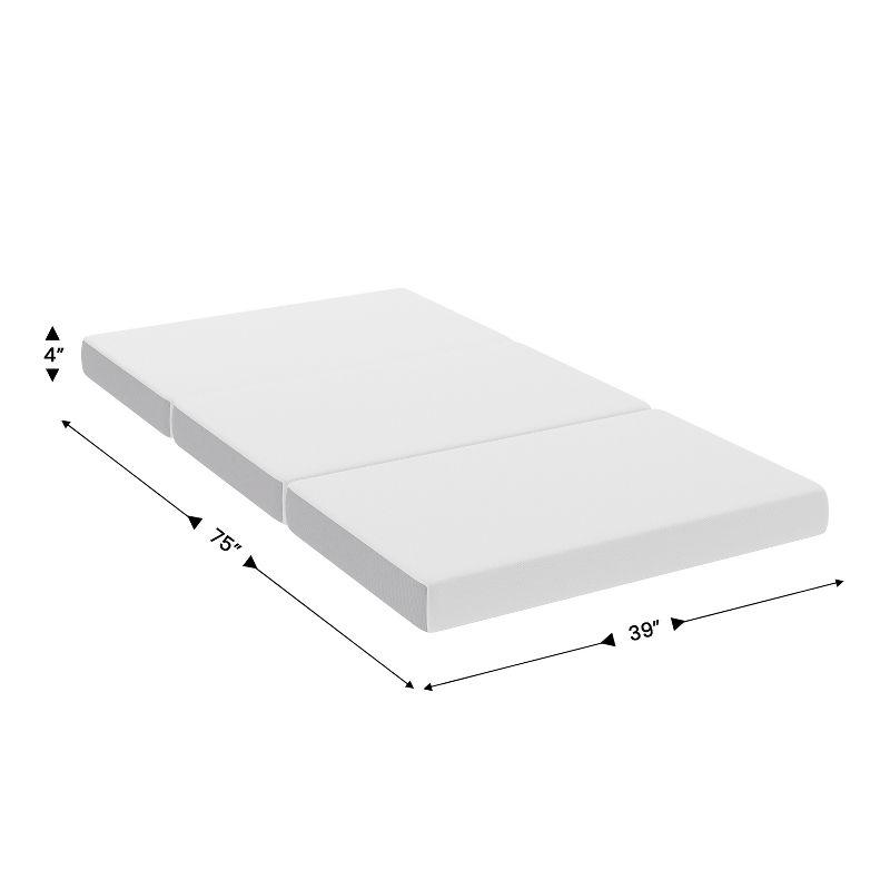 Flash Furniture Cloud Portable Tri-Fold 4" Cooling Memory Foam Twin Mattress in a Box with Removable Washable Cover