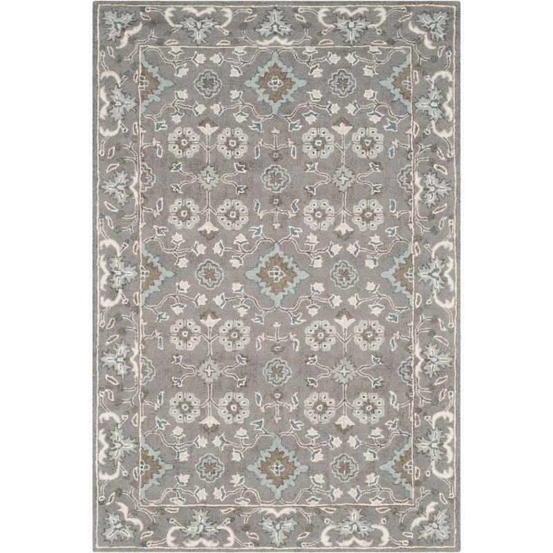 Blossom BLM218 Hand Tufted Area Rug - Grey - 4'x6' - Safavieh.