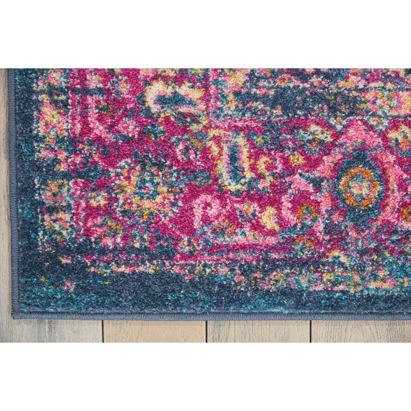 Nourison Passion Medallion Bohemian Indoor Rug Blue 5'3" x 7'3"