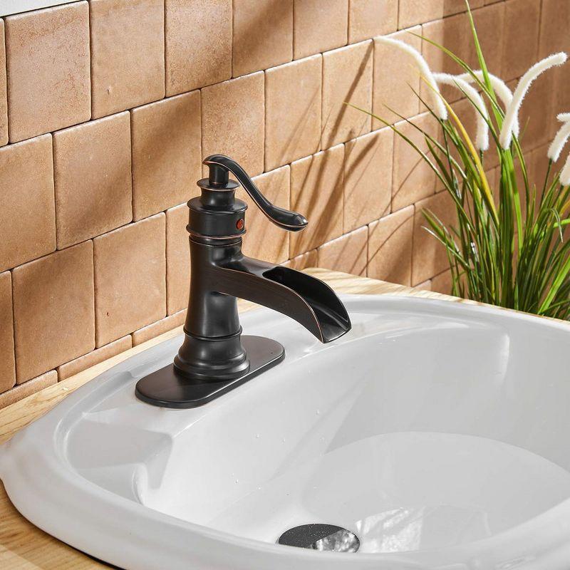 BWE Single Hole Single-Handle Low-Arc Bathroom Faucet