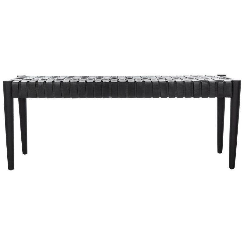 Orin 47" Woven Leather Bench