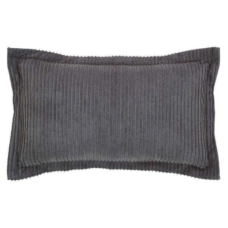 Better Trends Jullian 100% Cotton Tufted Pillow Sham with Stripe Pattern Machine Washable Pillow Cover